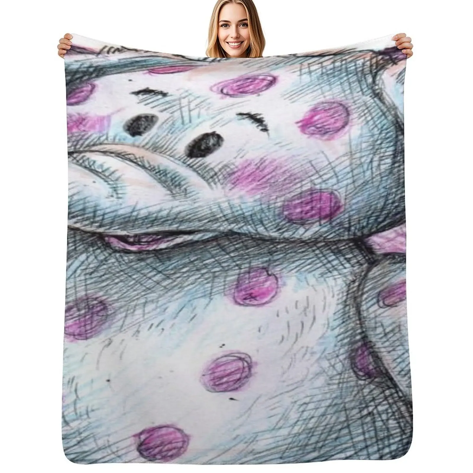 

Spotted Pink Elephant | DreamscapesbyTeresa Throw Blanket Cozy Throw Blanket for Bed Sofa Chair