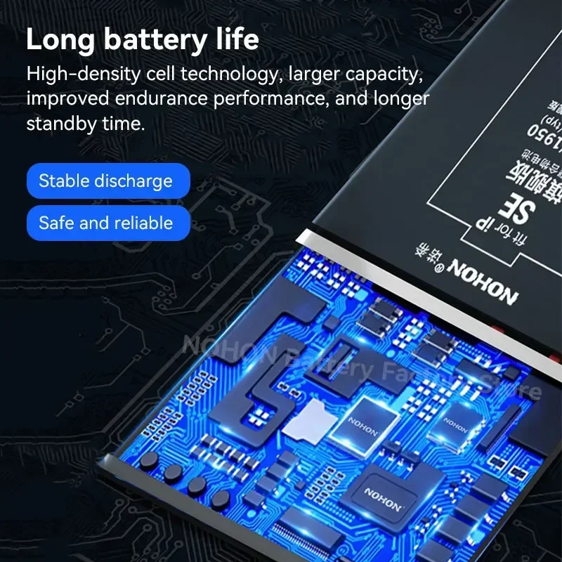 NOHON Battery for Apple iPhone SE Series High Capacity Battery for iPhone SE iPhone SE2 Battery Replacement with Free Tools