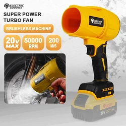 Electric Goddess Brushless Cordless Electric Air Blower Turbo Jet Fan Handheld Dust Blowing Tool For Dewalt 20V Battery Pin