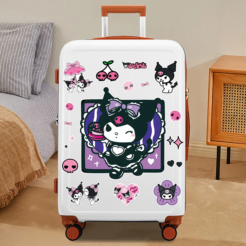 Cartoon Cute Sanrio Kuromi Big Big Suitcase Stickers Travel Luggage Diy Decorative Stickers Waterproof Birthday Gift