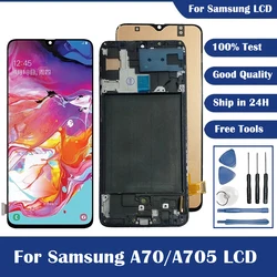 Super AMOLED For Samsung Galaxy A70 Display A70 A705 A705F SM-A705F LCD Display + Touch Screen Digitizer Assembly Free Shipping