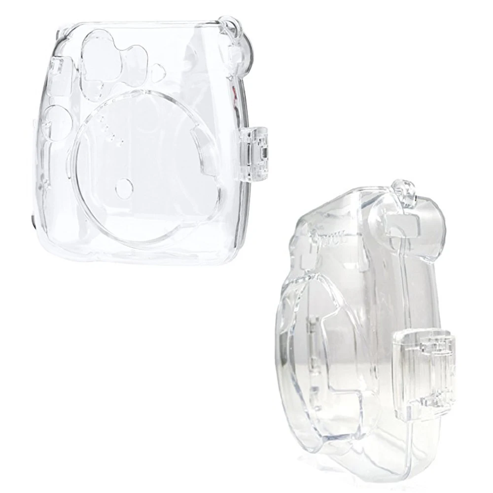 Funda de cristal transparente para cámara Fujifilm Instax Mini 9, rotect funda de plástico, bolsa con correa para Fujifilm instax Mini 8/9/8 +