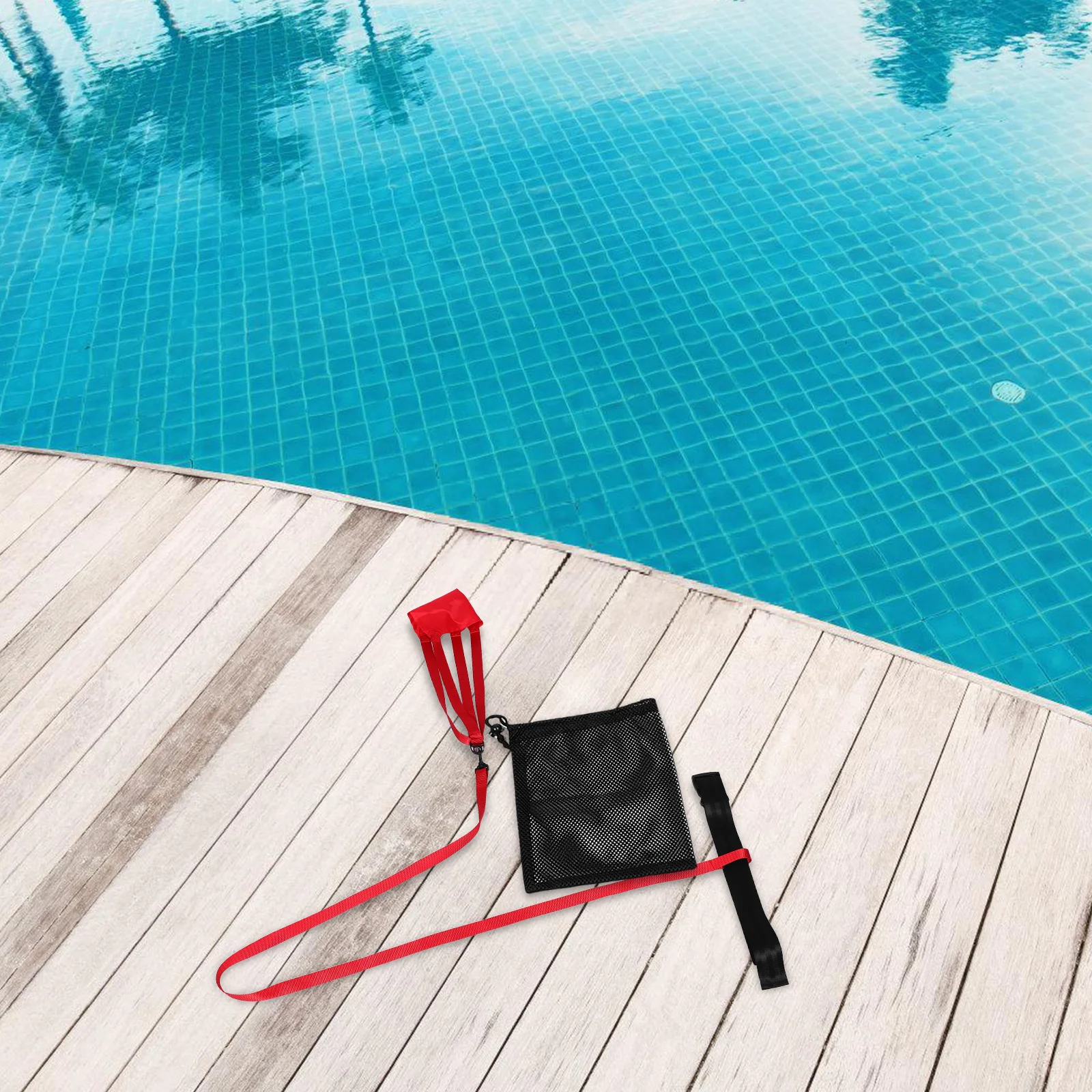 

1Set Swim Parachute Red Small 20cm Resistance Swimming Speed Training Pool Exercise Equipment Swim Resistance Training