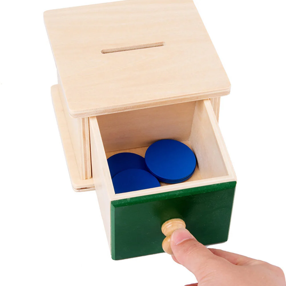 Lehrmittelbox Kindermünze Baby Kinderspielzeug Magnetisches Holz Fidgets Interaktiv