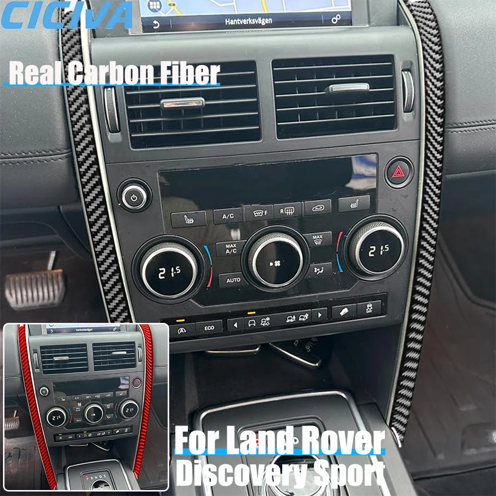 

Real Carbon Fiber Car Accessories Center Console Side Strip Cover Soft Sticker For Land Rover Discovery Sport L550 2015-2019
