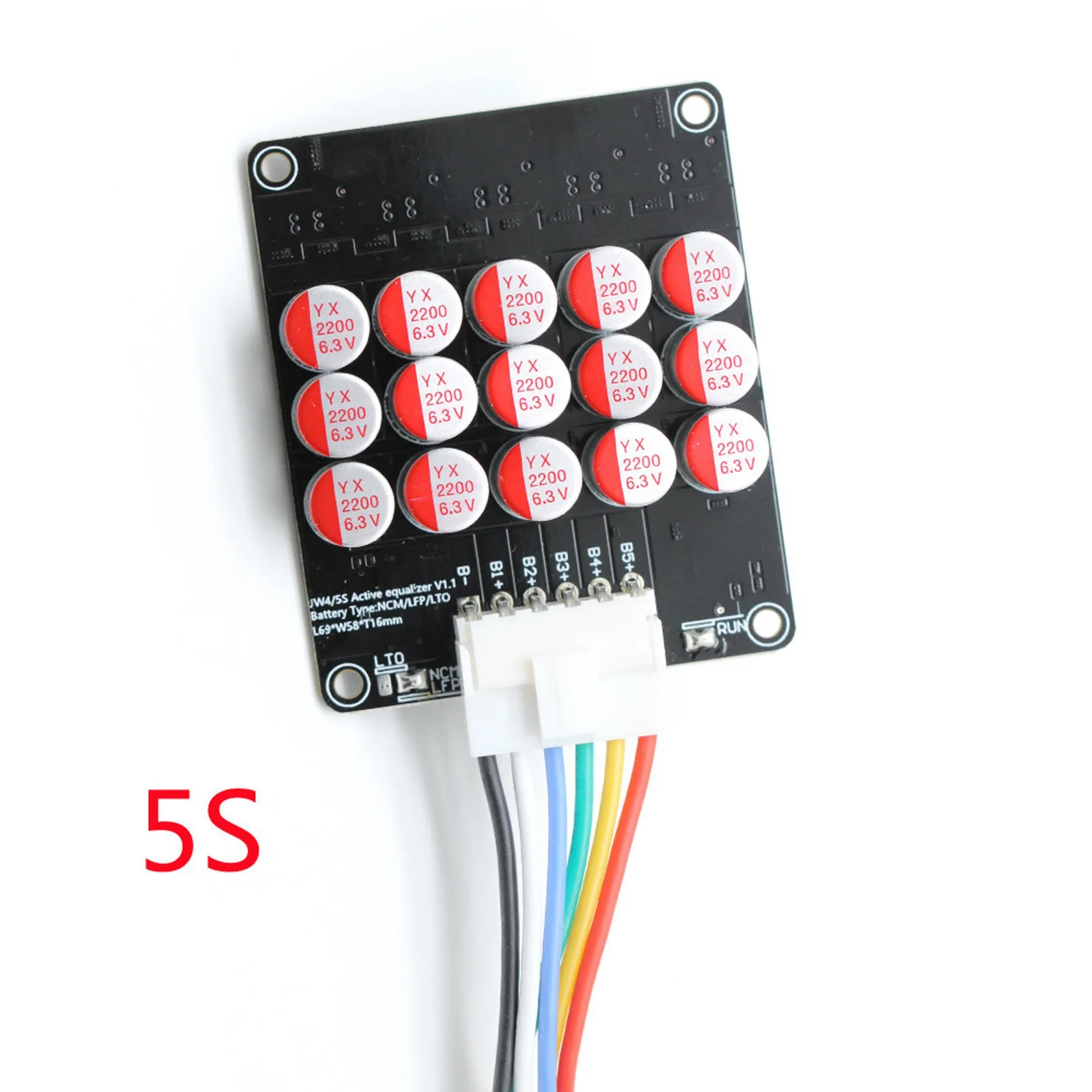 Customer Favorite 5S Active Equalizer Balancer Lifepo4 / Lipo/ LTO Battery Energy Equalization Capacitor BMS Board view 4