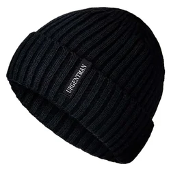 Nowe Unisex URGENTMAN Ciepłe Czapki Zimowe Stylowa Pluszowa Czapka Beanie z Podszewką Grube Dzianinowe Czapki Dla Mężczyzn i Kobiet Casual Caps