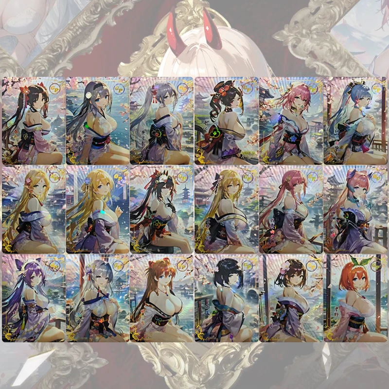 Anime Godin Verhaal GP UR MR Kaart Rem Ram Ganyu Raiden Shogun Keqing Collectible Kaarten Kerst Verjaardagscadeautjes Kinderspeelgoed