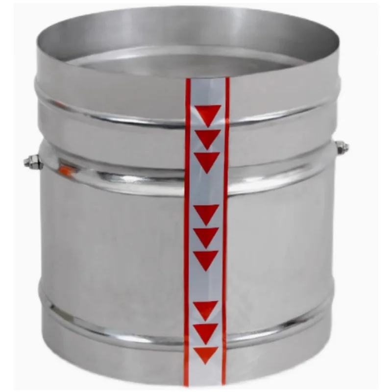 1PC 201Stainless steel/galvanized round air duct check valve 76-350mm airtight valve spring return stop damper for ventilation