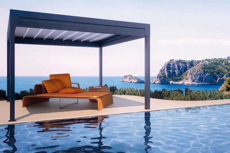 

Modern Pergolas Louver Roof Canopy Patio Waterproof Bioclimatic Electric Pergola Aluminium Outdoor Furniture Gazebo for Backyard