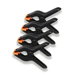 4PC 4inch Spring Clamps DIY Plastic Nylon Clamps Spring Clip for Woodworking Photo Studio Background