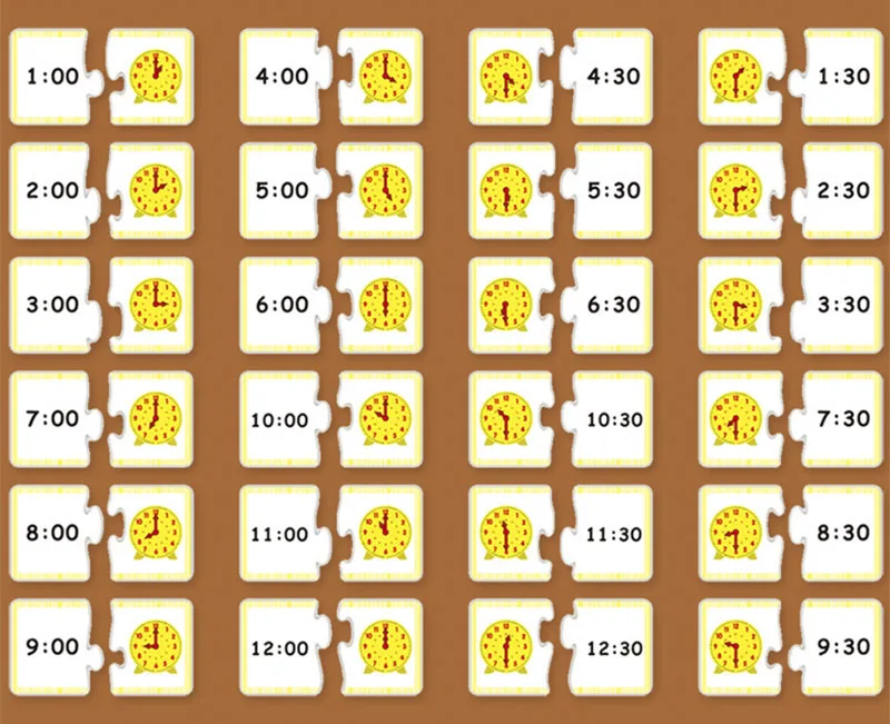 Kinder Montessori Uhr Pädagogisches Spielzeug Stunde Minute Sekunde Erkenntnis Passenden Puzzle Spielzeug Kinder Frühen Vorschul Lehrmittel – Detail 5