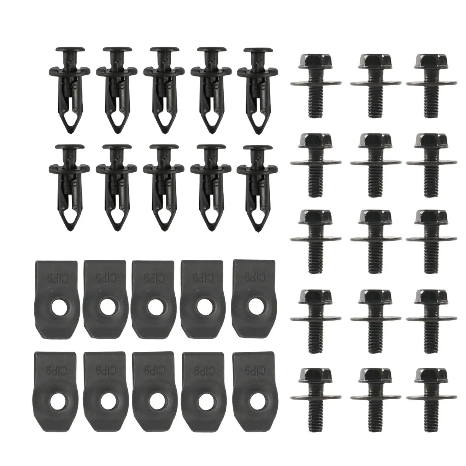 35Pcs Engine Under Cover Push Body Bolts Fastener Fit for G35 G37