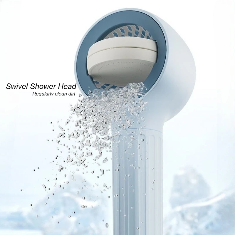 Reversible Easy-Clean Shower Head - Limescale-Resistant High-Pressure Skin-Friendly with Fine Dense Flow