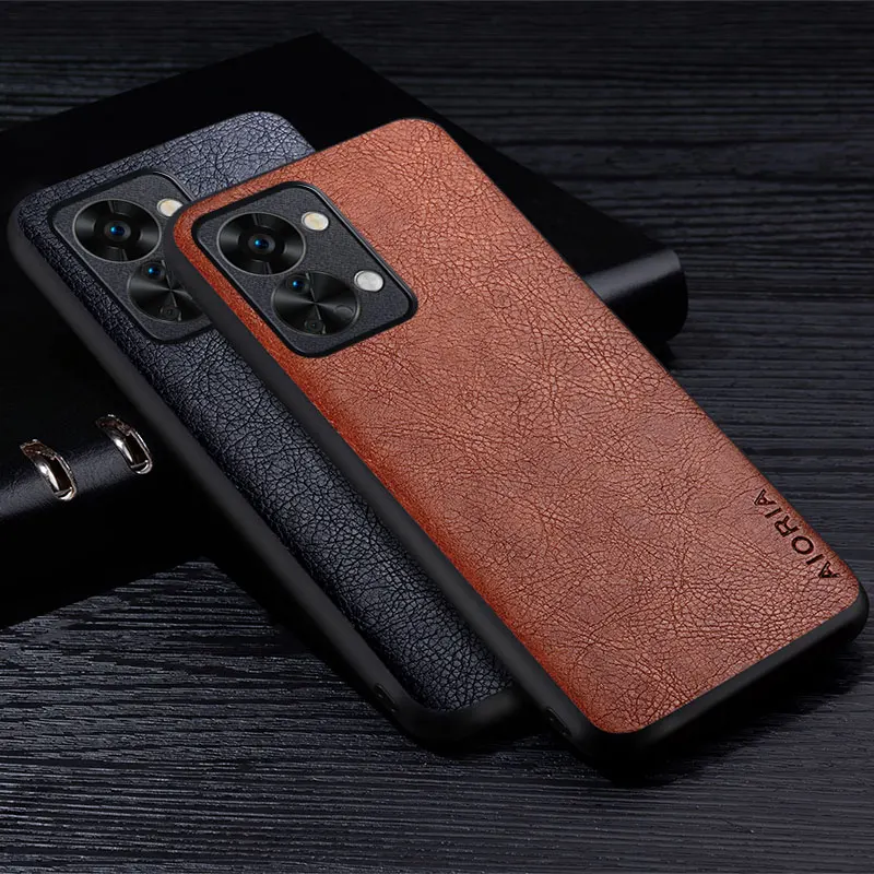 Leather Case For Oneplus Nord 2 CE 2 Lite 2T Premium Texture Retro Litchi Pattern Back Cover for oneplus nord 2t case