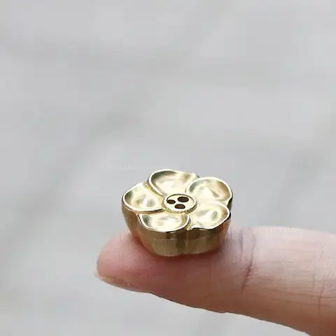 순수 구리 3 홀 라인 매화 향 삽입, DIY 홈 젠 향 버너 액세서리, 창의적인 향 장치