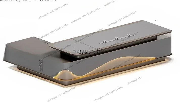 Customizable Light Luxury Boss Desk, Simple Modern Table, President, High-end Chairperson, Large Desk, Office Furniture