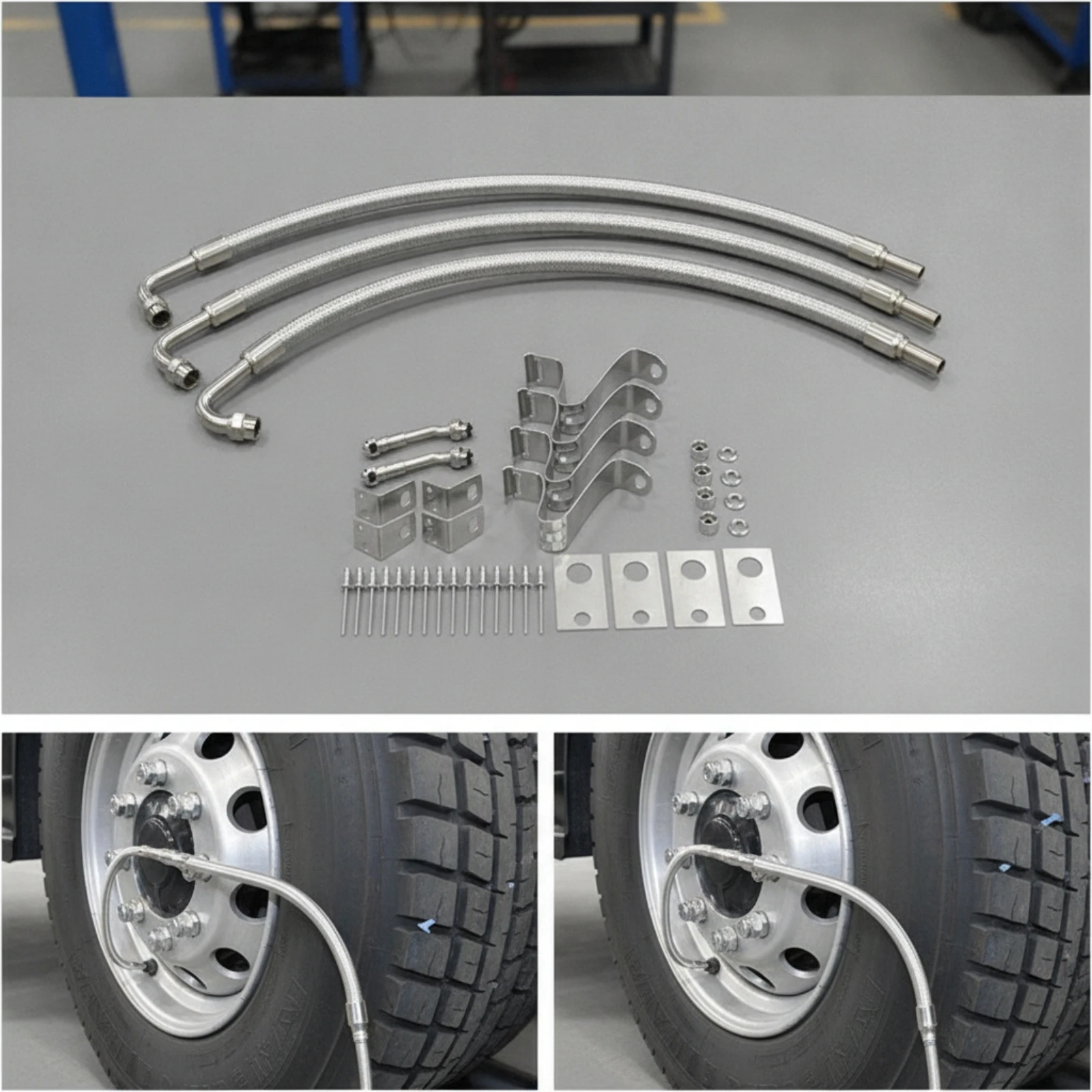 Dual Wheel Valve Stem Extension Kit Heavy Duty Valve Stem Extension with Brackets Vehicle Accessory Wide Compatibility