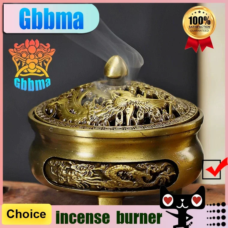 GBBMA Portable alloy Longfeng incense burner，It is suitable for In the goose pear net Xiang Yun Pan Xiang Small incense burner