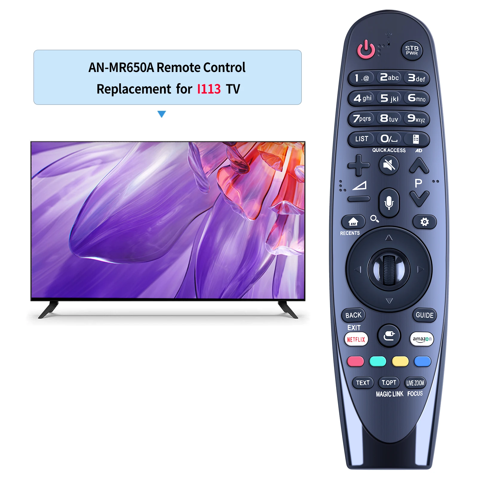 AN-MR650A ANMR650A Remote Control for L/G Smart TV 43UJ654T 49UJ654T 55UJ654T (with Voice Magic Pointer Functions)