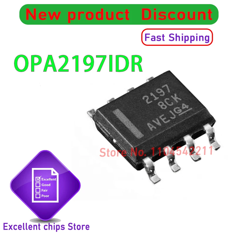 100% New Original OPA2197IDR OPA2197ID OPA2197 Screen Printing:2197 SOP8  1~30PCS