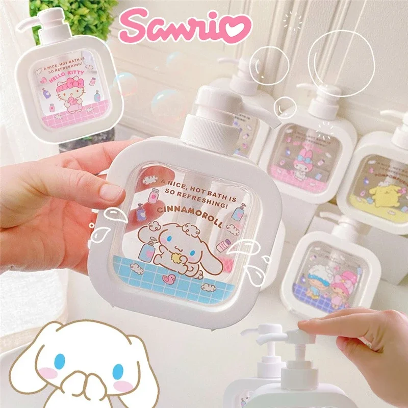 Sanrio Travel Refillable Bottle Hello Kitty Lotion Shampoo Shower Gel Tube Bottling Cosmetic Cute Liquid Container Portable Tool