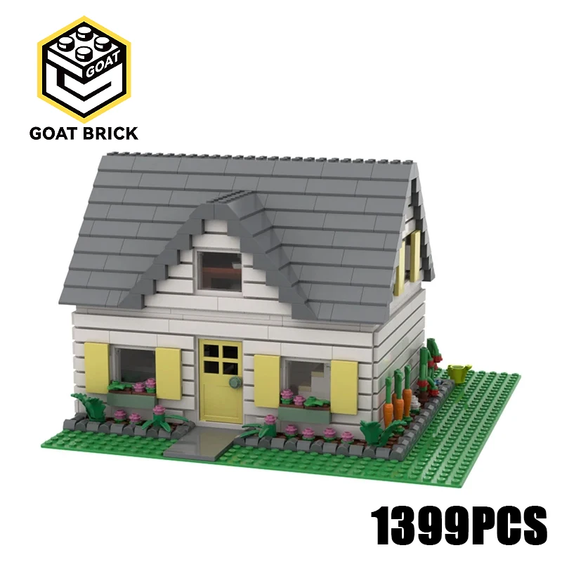 

Moc строительные блоки садовый коттедж технология модульные кирпичи модель подарки рождественские игрушки наборы «сделай сам» сборка