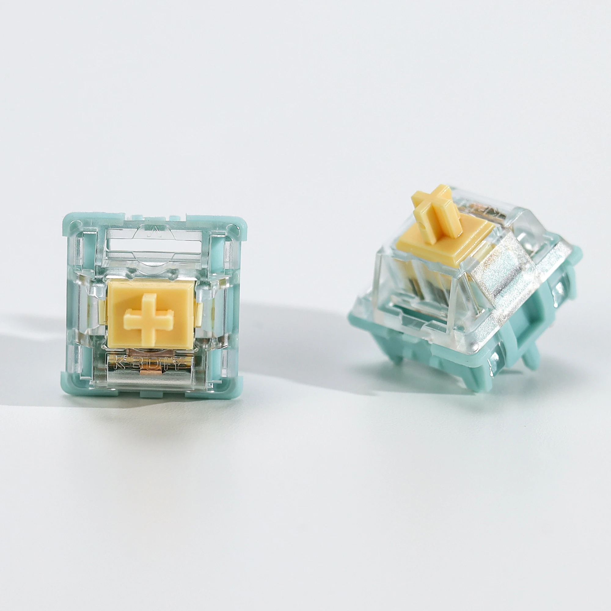 KBDiy Linear Silent Switch Sea Salt Lemon 5-PIN 47gf vorgeschmierte POM Creamy Switches für individuelle DIY 60% Gaming mechanische Tastaturen – Detail 12