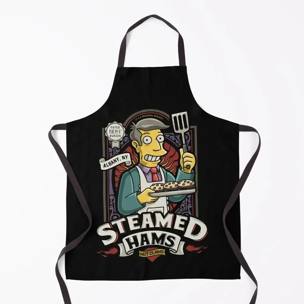 

Steamed Hams Apron bib Home And Kitchen for women halloween with pockets Apron