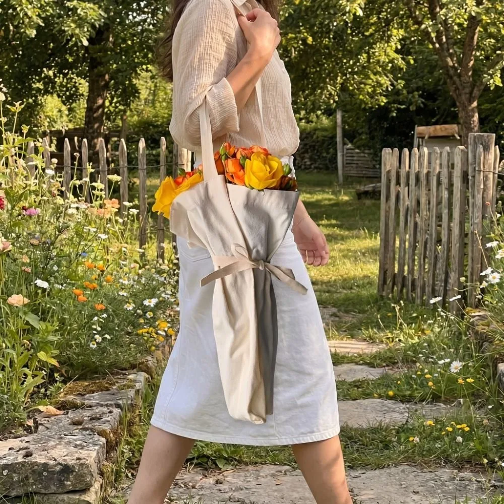 Thickened Flower Wrapping Bag Handmade with Handle Bouquet Storage Bag Portable Hanging Flower Carrying Bag Festivals Event