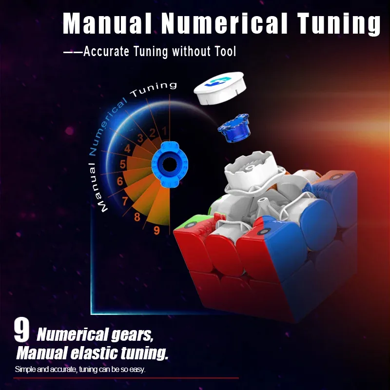 3x3 speed-cubing Educational Toy Cube Competition Classic Puzzle Triple Magnetic Speed Cube Professional 360° Smooth Rotation