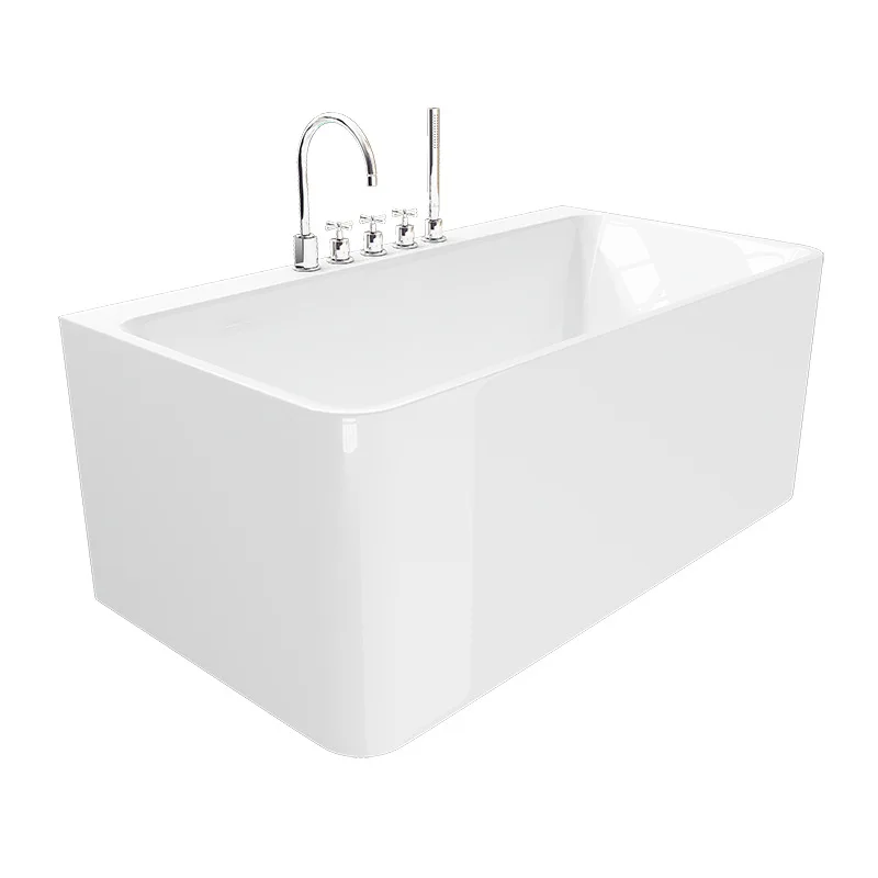 

Thin edge three-sided skirt rectangular full-size acrylic massage surf tub