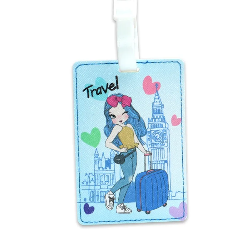 Cartoon Fashion Travel Girls Luggage Tag Women Suitcase Bagpack ID Name Tag Baggage Tag Luggage Marker