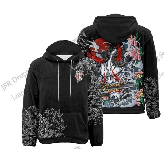 Anime japonês menina samurai katana impressão 3d hoodie das mulheres dos homens moda casual moletom com capuz roupas masculinas vintage novo em jaquet