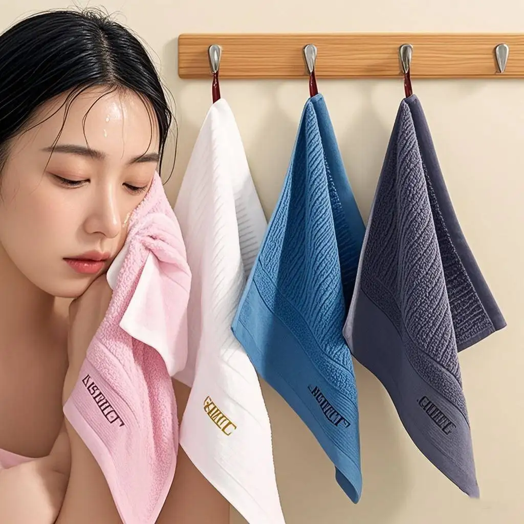小さな純綿フェイスタオル、糸くずが出ない、吸水性が高い、大人サイズ、フィットネス愛好家のためのバスルームタオル、非刺激性