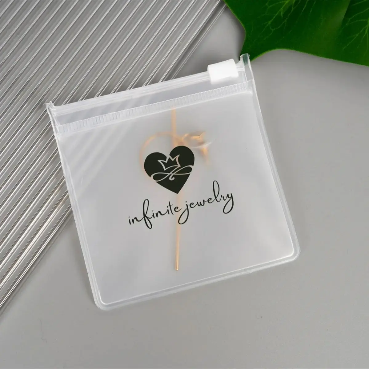 

100pcs Custom matte Frosted Jewelry zipper Bag, high-quality jewelry packaging, custom jewelry bag with logo, bracelet bag, neck