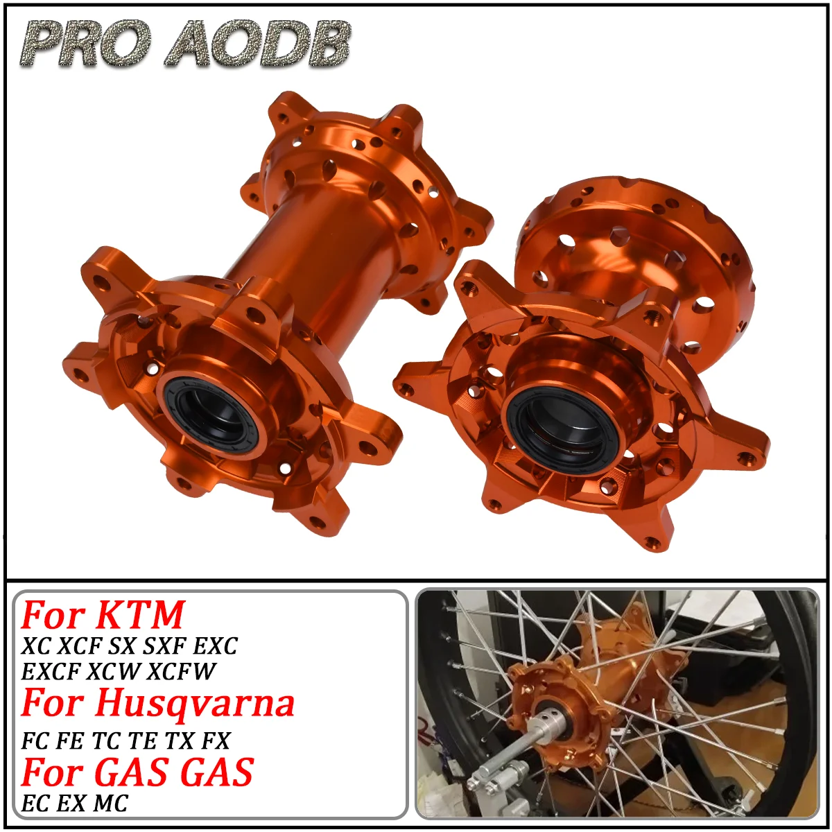 Motorcycle CNC Front And Rear Wheels Hubs For KTM SX SXF EXC EXCF 2003-2023 XC XCF XCW XCFW 2008-2023 Husqvarn TE FE TC FC TX FX