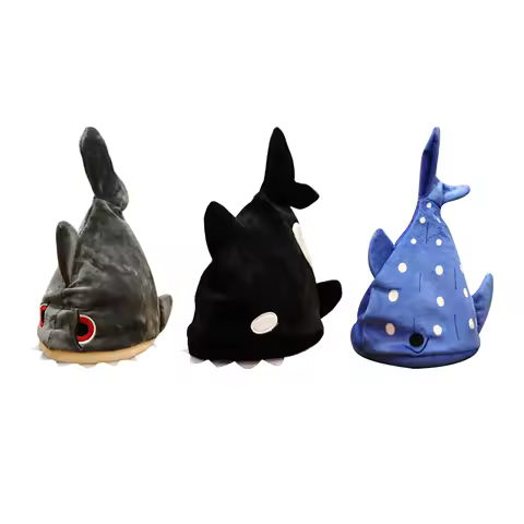 Shark Hat Winter Funny Tail Wagging Hat for Carnival Thanksgiving Halloween