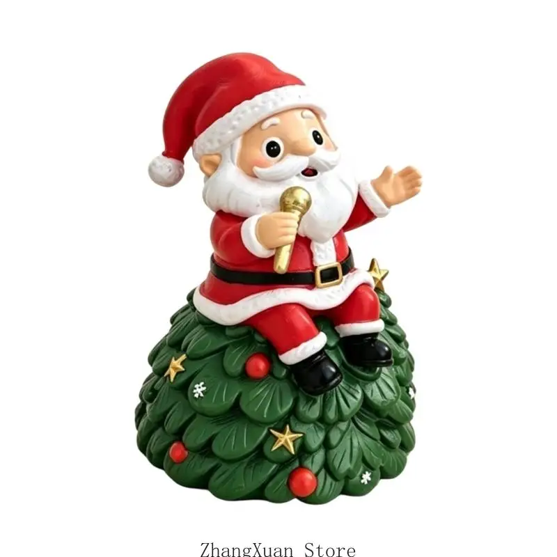 Weihnachtsmann-Weihnachtsfigur-Akzent für Schreibtischregal und Flurdisplay 3XUF – Detail 2