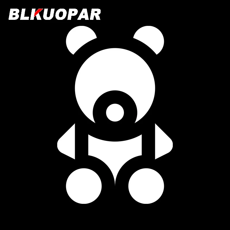BLKUOPAR for Bear Car Stickers Sunscreen Fashionable Decals Waterproof Cartoon Creative Helmet Luggage Decor Car Goods