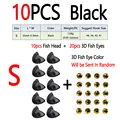 10pcs Black S