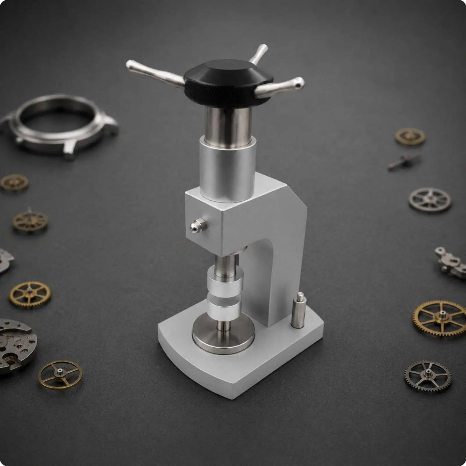 Large Metal Watchmaker Case Press Adjustable Tool for Watch Repairs and Maintenance Kits