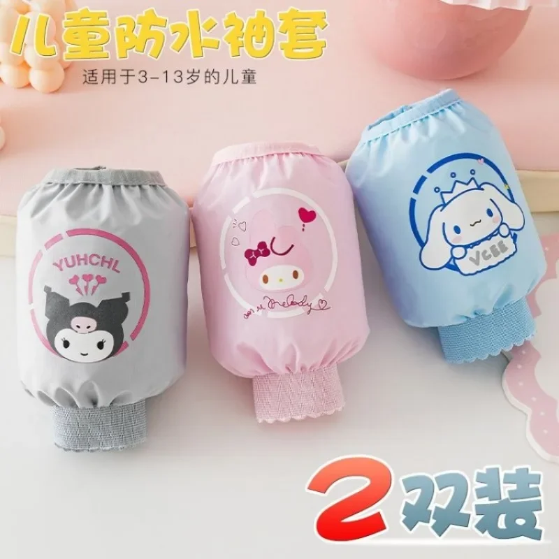 New Sanrio Cinnamoroll Kuromi Cute Kawaii Household Oil-proof and Anti-fouling Children's Waterproof Sleeves for Boys and Girls