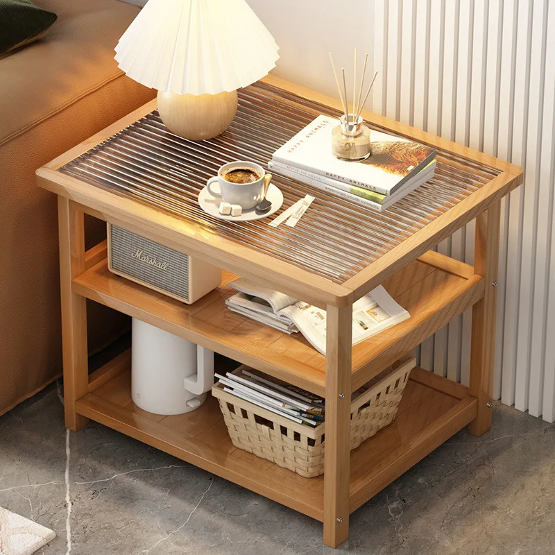 Divano laterale in vetro soggiorno tavolino per la casa semplice piccolo appartamento comodino ad angolo rettangolare