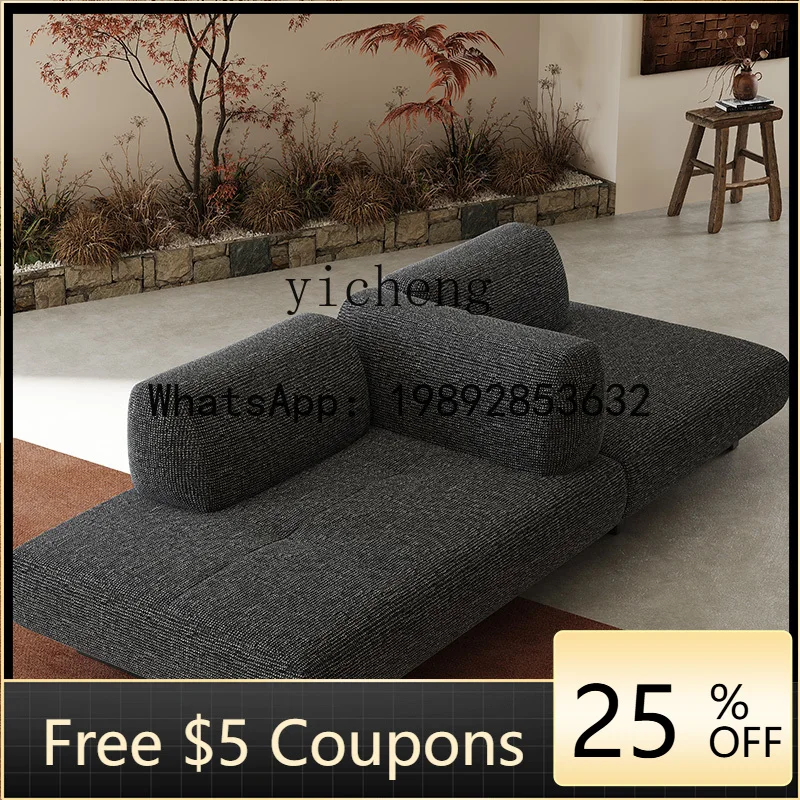 AB   sofa antique living room straight row simple coon and linen sofa retro fully dismantled island sofa