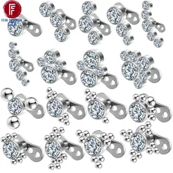 F136 Titanium piercing Dermal Anchor Women Hinged segment Surgical 16G microdermal Helix Piercing Hiden Skin Diver Body Jewelry