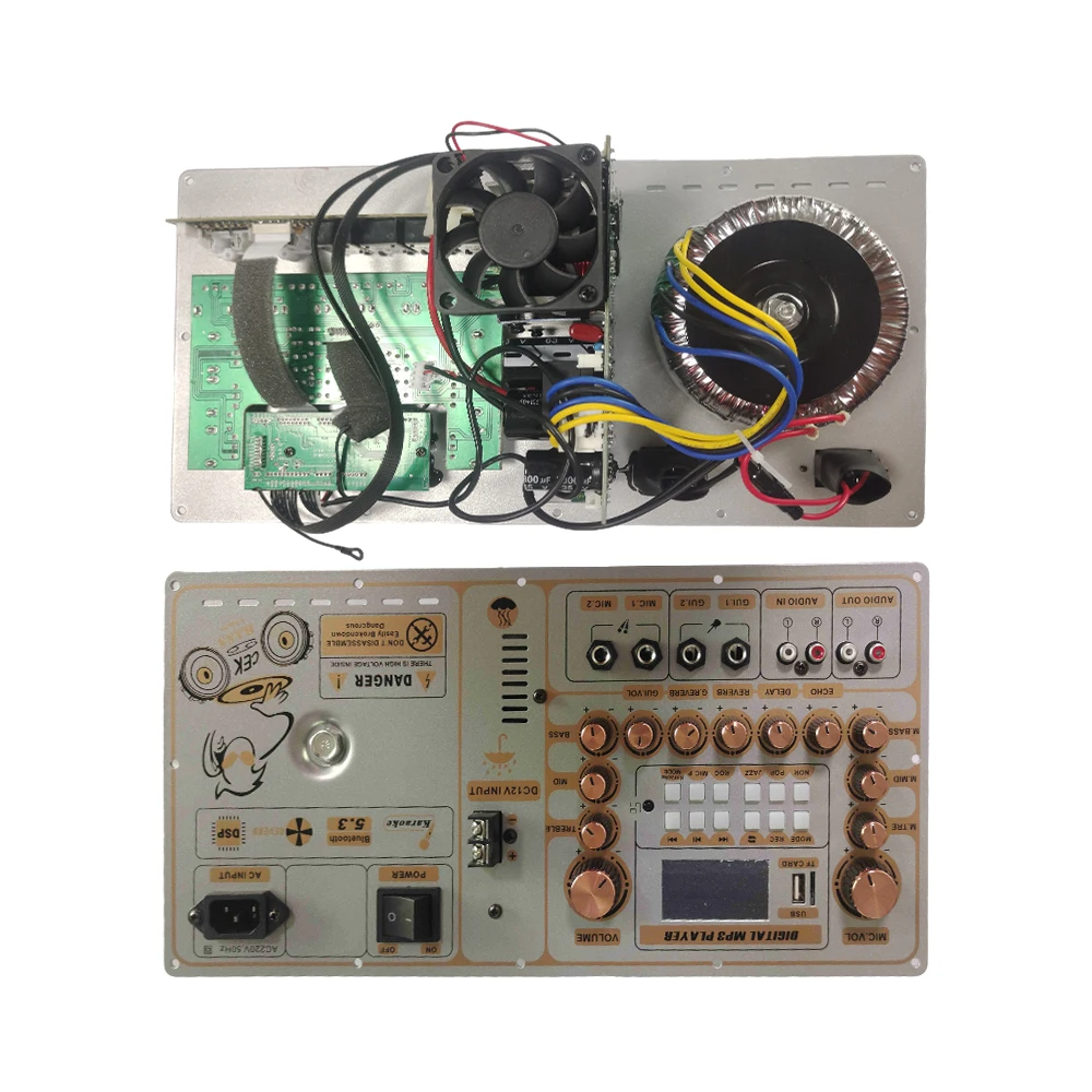 200W Blue tooth Audio Amplifier Board FY-360 Subwoofer Dual Microphone AMP Module 12V 24V 220V  receivers & amplifiers