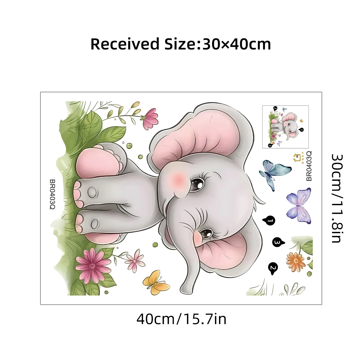 1Pc Cartoon Elephant Wall Stickers Child Home Decor Accessories Living Room Wall Decals Kids Baby Room Decoration Bedroom