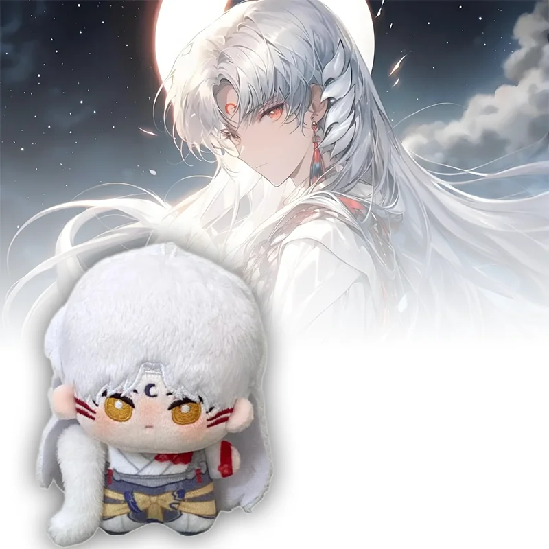 10CM Cute Cartoon Anime Inuyasha Plush Toys Soft Cosplay Figure Peripherals Plushie Backpack Dolls Kids Accompany Birthday Gifts view 2