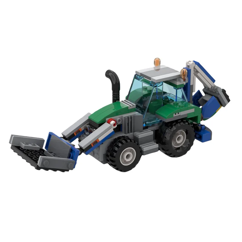 

Модель игрушечного погрузчика MOC из строительных блоков - 185 предметов, набор игрушек для сборки креативного дисплея - праздничный подарок - на день рождения мальчика
